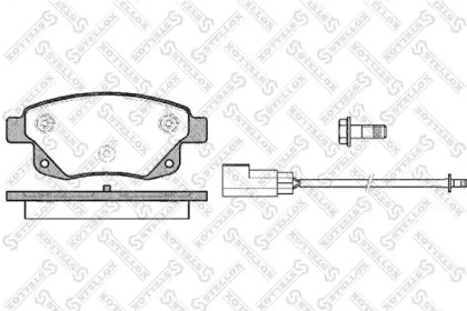 Комплект тормозных колодок STELLOX 1263 002L-SX